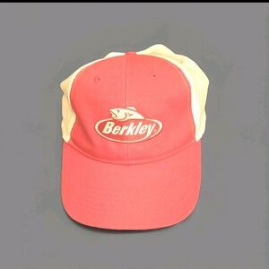 ***SOLD***Berkley fishing snapback hat red and white